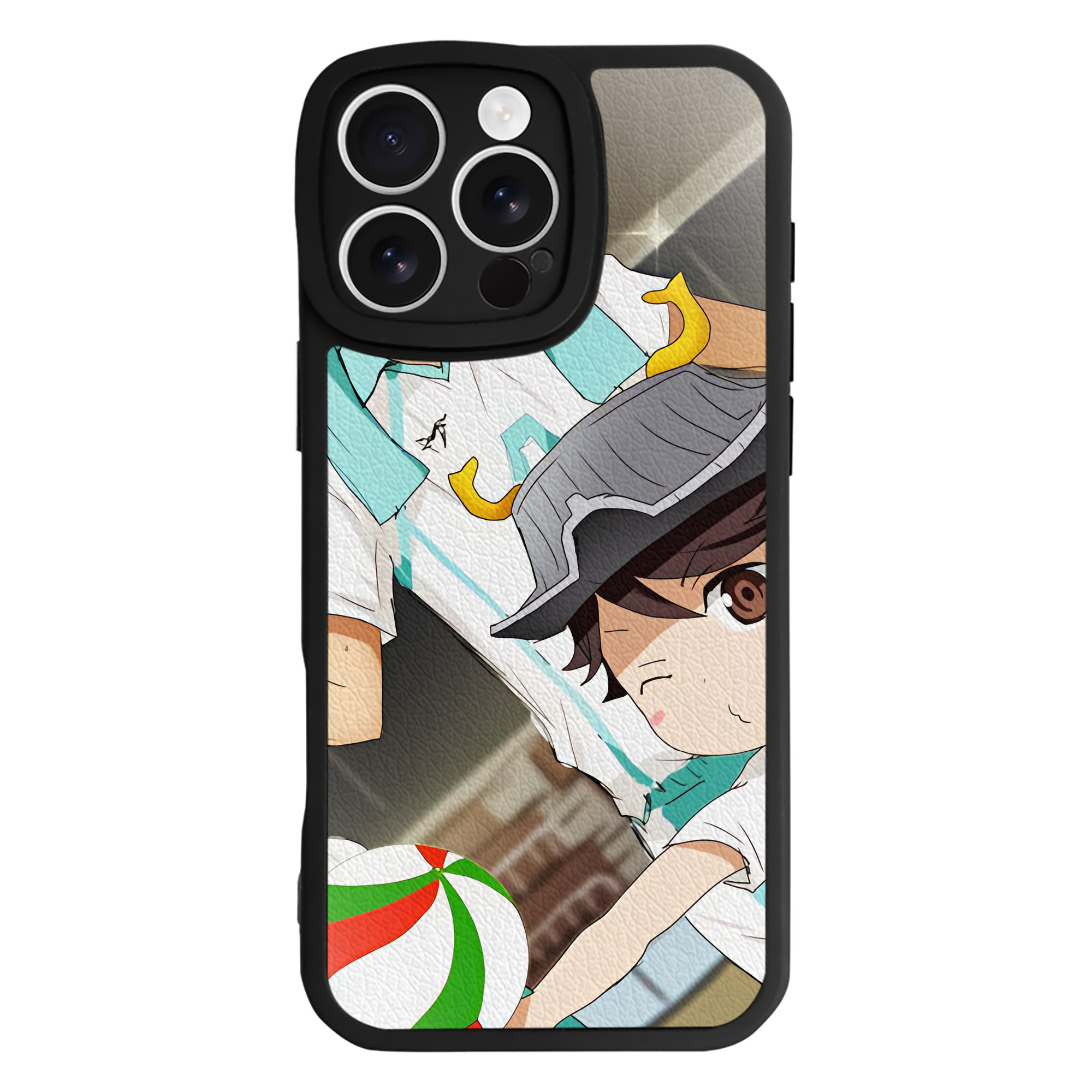 （画像用） ハイキュー!! Haikyu!! 【iPhone 16シリーズ対応】シリコンスマホケース（レザー調） 材質：シリコン
